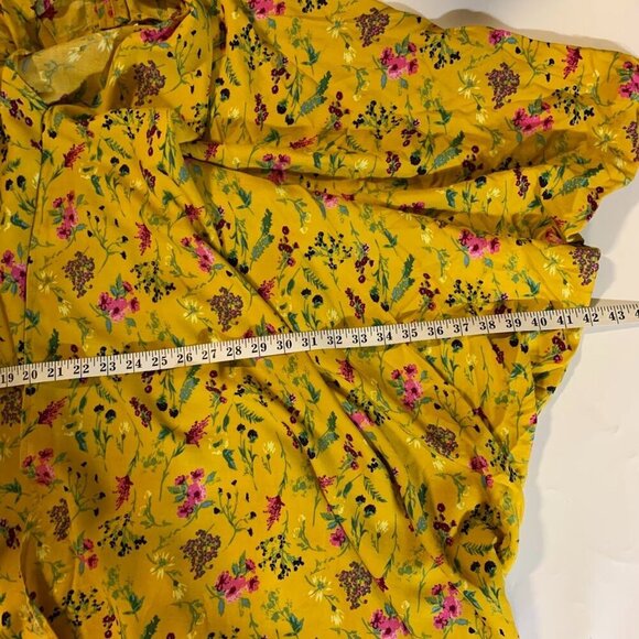 Tuesday Women's Floral Deep‎ V Neck Long Drape Sleeve Pullover Caftan One Size - Picture 9 of 11